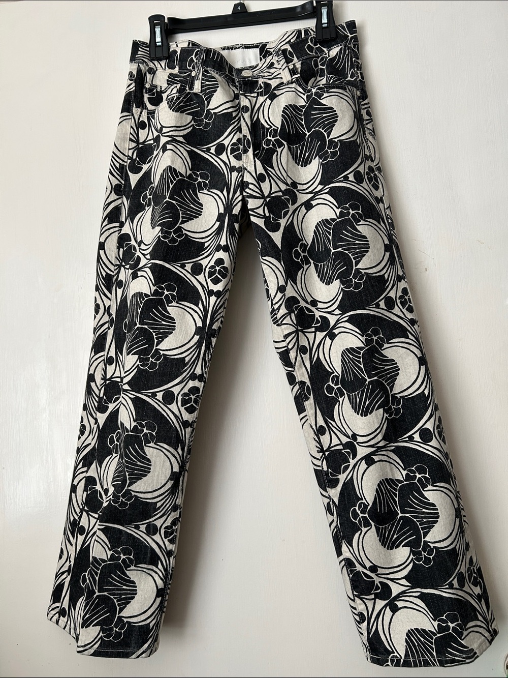 Mother Mid Rise Rambler printed Ankle Jeans